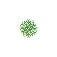 root logo abstract, leaf nature, green design branding for business vector