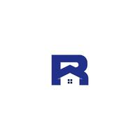 R home, building logo design. Symbol for real estate, building, residence. vector