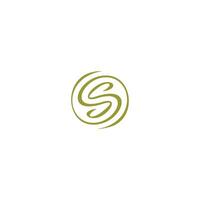 letter S or SS font artistic yin yang. logo monogram simple concept. vector
