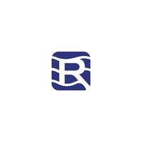 R logo in square box, R in converging waves vector