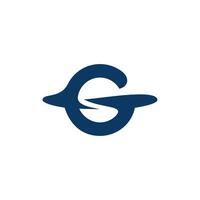 G Space minimalist logo, space abstract vector