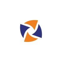 swirl series logo icon. four shape combinations vector