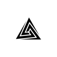 triangle unity logo, monogram triangle minimalist vector