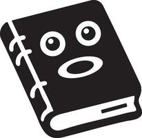 A book silhouette icon on a white background. vector