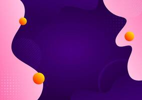 Abstract liquid shapes pink and purple background with geometric vector