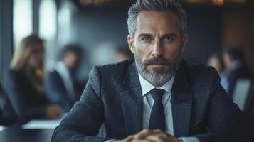 CEO in a Modern Office Environment Analyzing Business Strategies and Plans photo