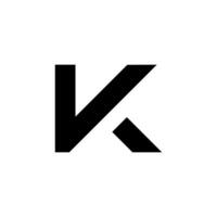 Letter Vk simple line shape creative unique monogram logo design concept vector