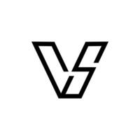 Letter Vs creative line art modern shape elegant monogram logo concept vector