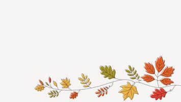 Autumn Themed Border with Colorful Leaves on White Background vector