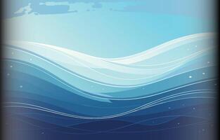 Soothing Blue Gradient with Curved Lines vector