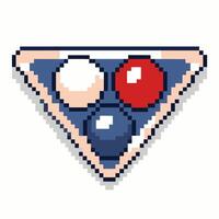 Pixel Art Billiards Balls in Triangle Formation Retro Gaming Style vector
