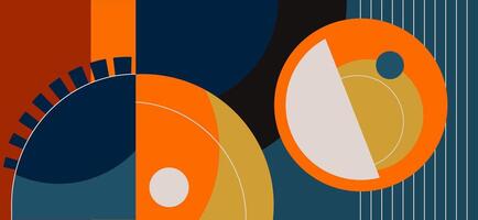 Abstract geometric background. Bauhaus, Memphis minimalist vector