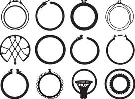 Hoops Silhouette Basketball Player in Action vector