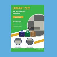 Financing Event flyer design and Poster Layout vector