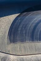 Dusty Car Rear Window and Wiper, Close-Up, Weathered Surface, Neglect, Detail. High quality photo