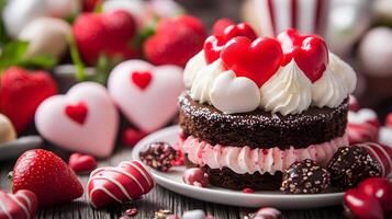 Valentine's day is coming up, and you can't go wrong with a chocolate cake photo