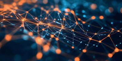 An abstract image of a network of dots photo