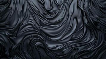Deep black waves and ripples create a dramatic and textured visual experience photo