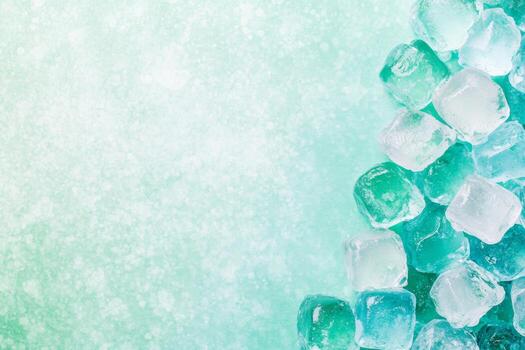 Frozen Cubes Arrangement with Mint Colored Backdrop photo