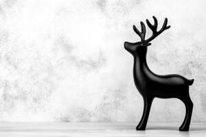 Monochrome Deer Sculpture on Textured Surface photo