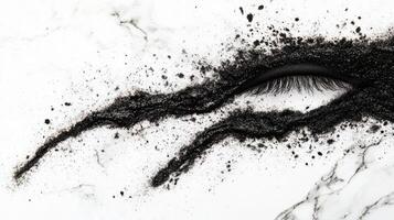 Abstract Eye Composition with Black Texture photo