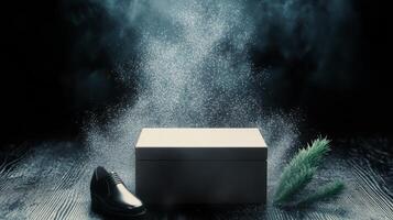 Magical Box With Sparkling Light Effect photo