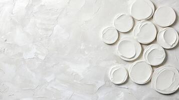 White Round Shapes On Textured Gray photo