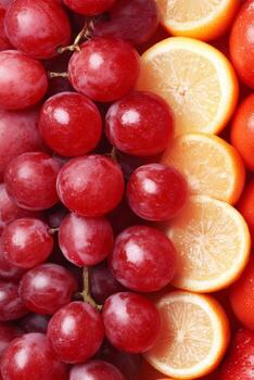 Red Grape And Citrus Fruit Mix photo