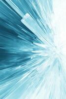 Abstract Blue Crystal Forms Bursting Outward Light photo