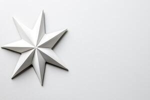 White Star with Eight Points on Plain Surface photo