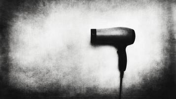 Black Hair Dryer on a Textured Background photo