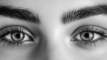 Close up of Woman's Eyes and Eyebrows photo