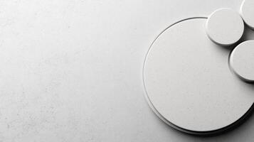 White Circles on a Light Gray Background photo