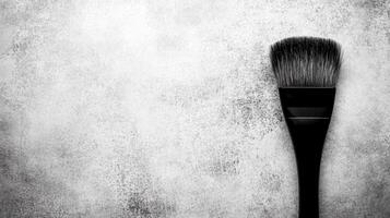 Monochrome Bristle Brush on a Grey Textured Background photo