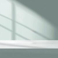 Empty White Stage with Window Shadow Overlay for Product Presentation Background photo