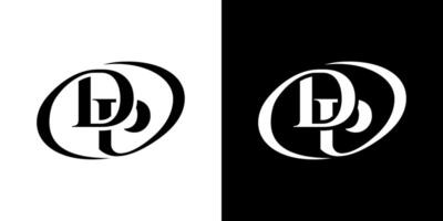 DP or PD initial letter logo design template vector