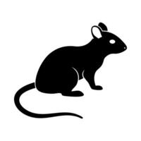 Small and Swift Black Mouse Silhouette vector