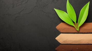 Abstract Geometric Representation of Soil Regeneration with Green Leaf Elements photo