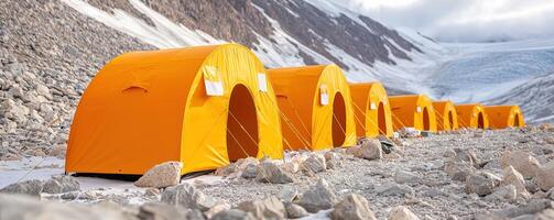 Relief Camp Tents Set After Earthquake Recovery Efforts photo