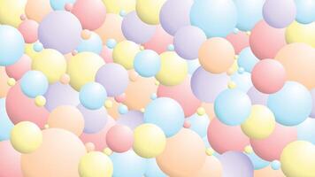 Soft pastel bubble background featuring colorful metaball shapes perfect for creative designs kids themes dreamy visuals and abstract artistic projects with smooth gradients vector