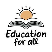 Education For All T Shirt Design vector