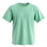A Simple Mint Green Short Sleeve TShirt Mockup for Fashion and Design Presentations png