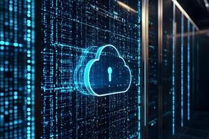Secure Cloud Computing Data Center Server Room Digital Network Cyber Security photo