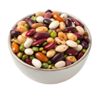 A Bowl of Delicious and Nutritious Assorted Beans png