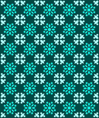 Stylish Floral Tile Motif for Decorative Use