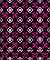 Retro-Inspired Botanical Tile Pattern vector
