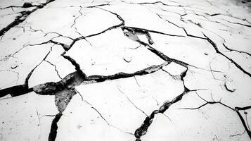 Dry Cracked Earth Drought Texture Arid Land Surface Parched Ground Environmental Distress photo