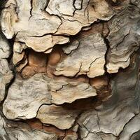 Abstract Texture of Weathered Tree Bark Rustic Brown and Gray Wood Surface photo