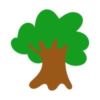 big tree simple shape, tree icon, graphic tree vector