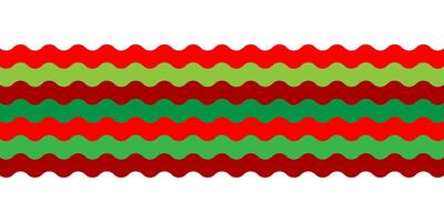wave red green striped line, wavy pattern, zigzag lines, curve line graphic texture for christmas background vector